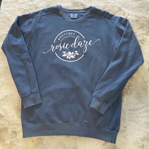 Rosie Daze Boutique Denim Blue Sweatshirt